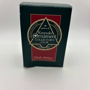 Hallmark Keepsake Ornament Box in Green and Red owl 1990‎ vintage